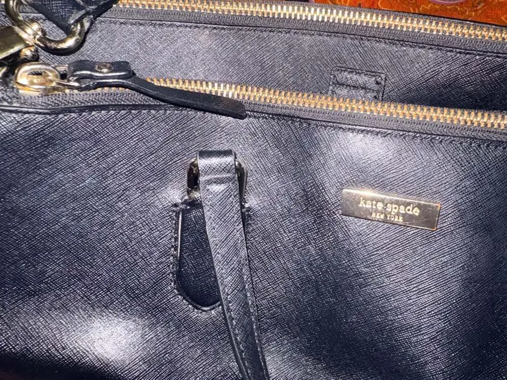 Kate Spade New York Laurel Way Leighann Black Saffiano Leather Satchel